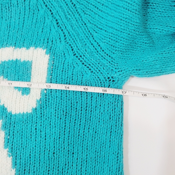 Ann Taylor Loft blue giant bow sweater XS - Picture 6 of 8